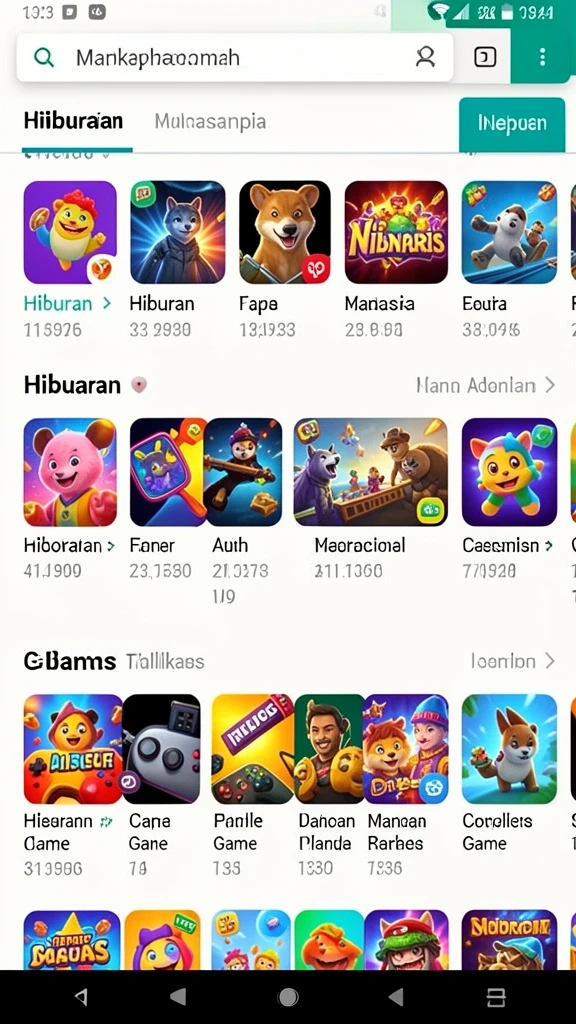 Fitur interaksi sosial untuk bermain bersama teman.