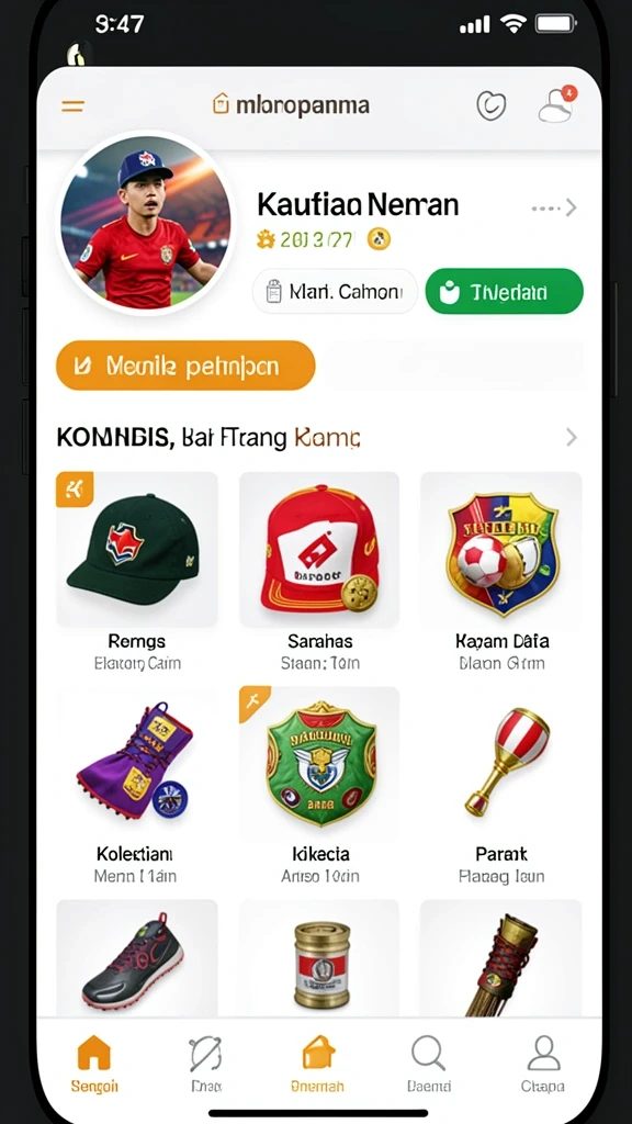 Tampilan antarmuka aplikasi JABARTOTO yang modern.