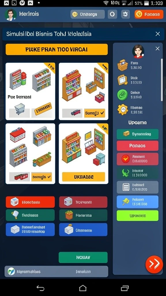 Screenshot menampilkan antarmuka permainan yang menarik.