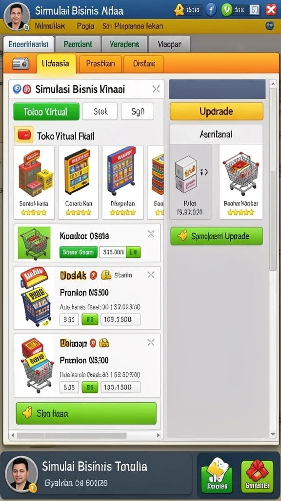 Leaderboards yang menunjukkan peringkat pemain.