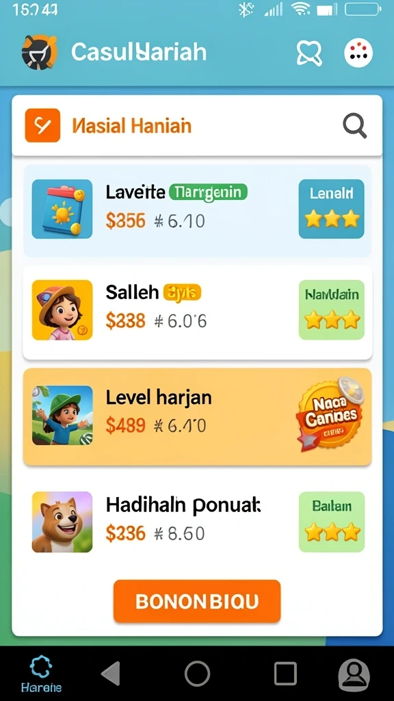 Screenshot menunjukkan level baru yang penuh tantangan.