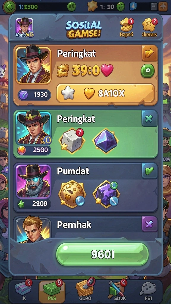 Mode permainan yang beragam untuk semua pemain.
