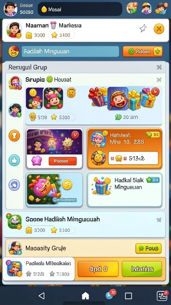 Mode permainan seru untuk tantangan lebih.