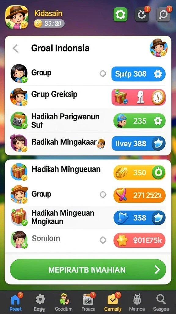 Tampilan grafis yang memukau dari dunia fantasi.