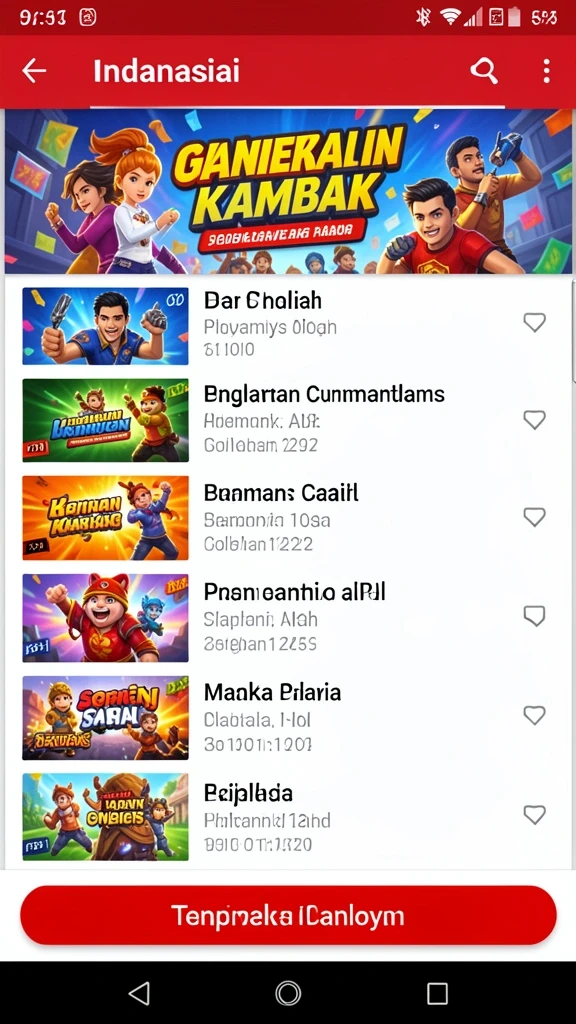 Beragam pilihan permainan menarik untuk dinikmati.