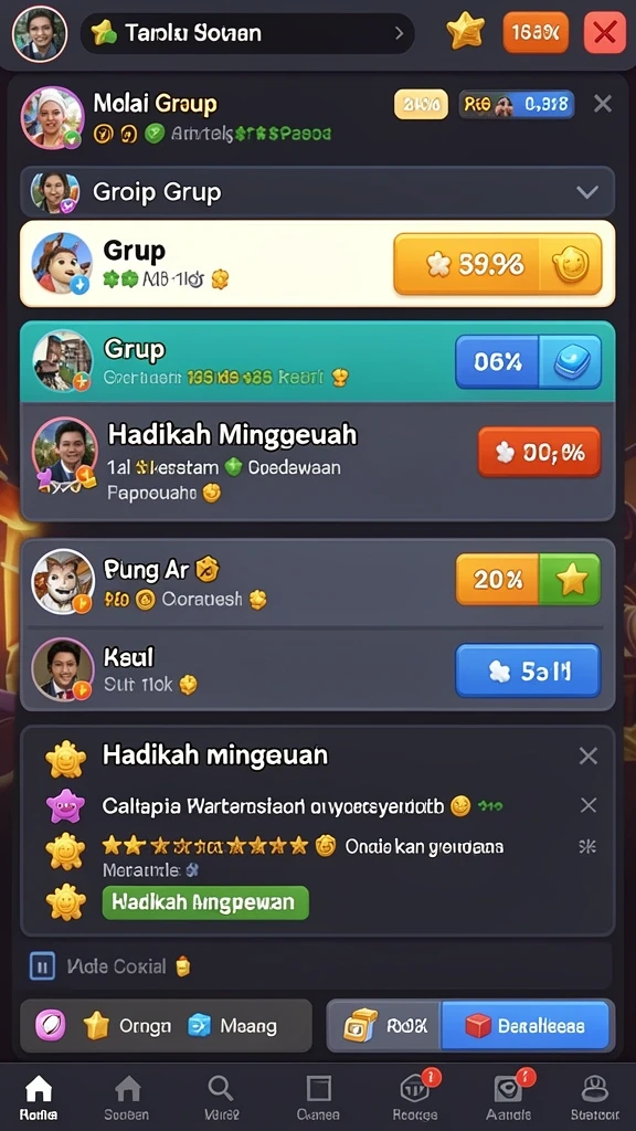 Grafik 3D memukau yang menghidupkan permainan.