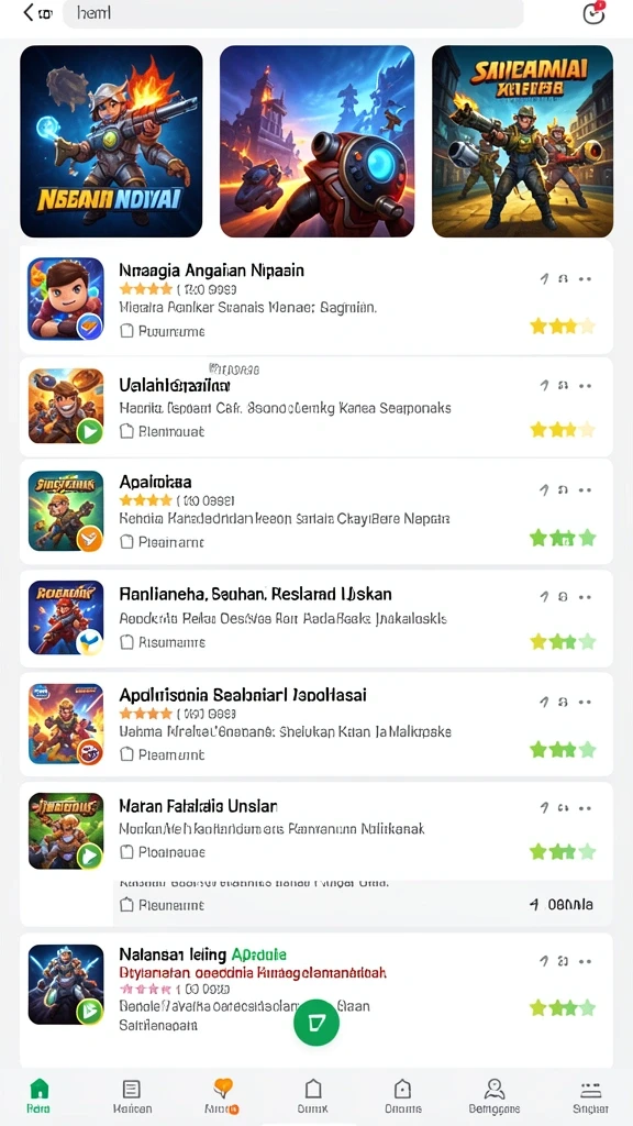 Beragam pilihan permainan yang mengasyikkan.